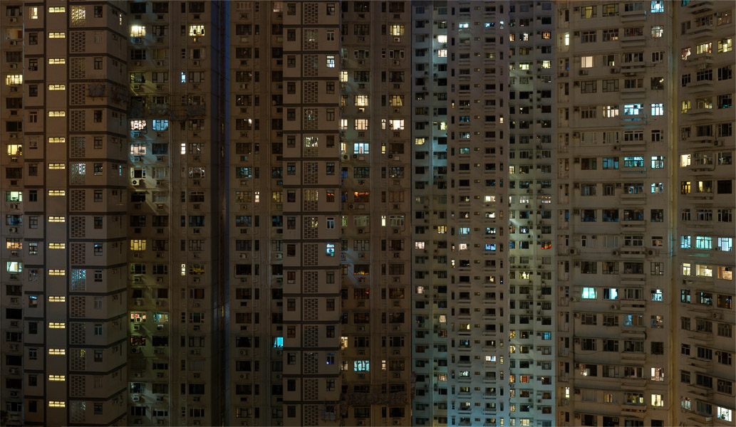 Hochhaus Hongkong Nacht